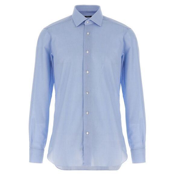 Barba Men Honeycomb Cotton Shirt
